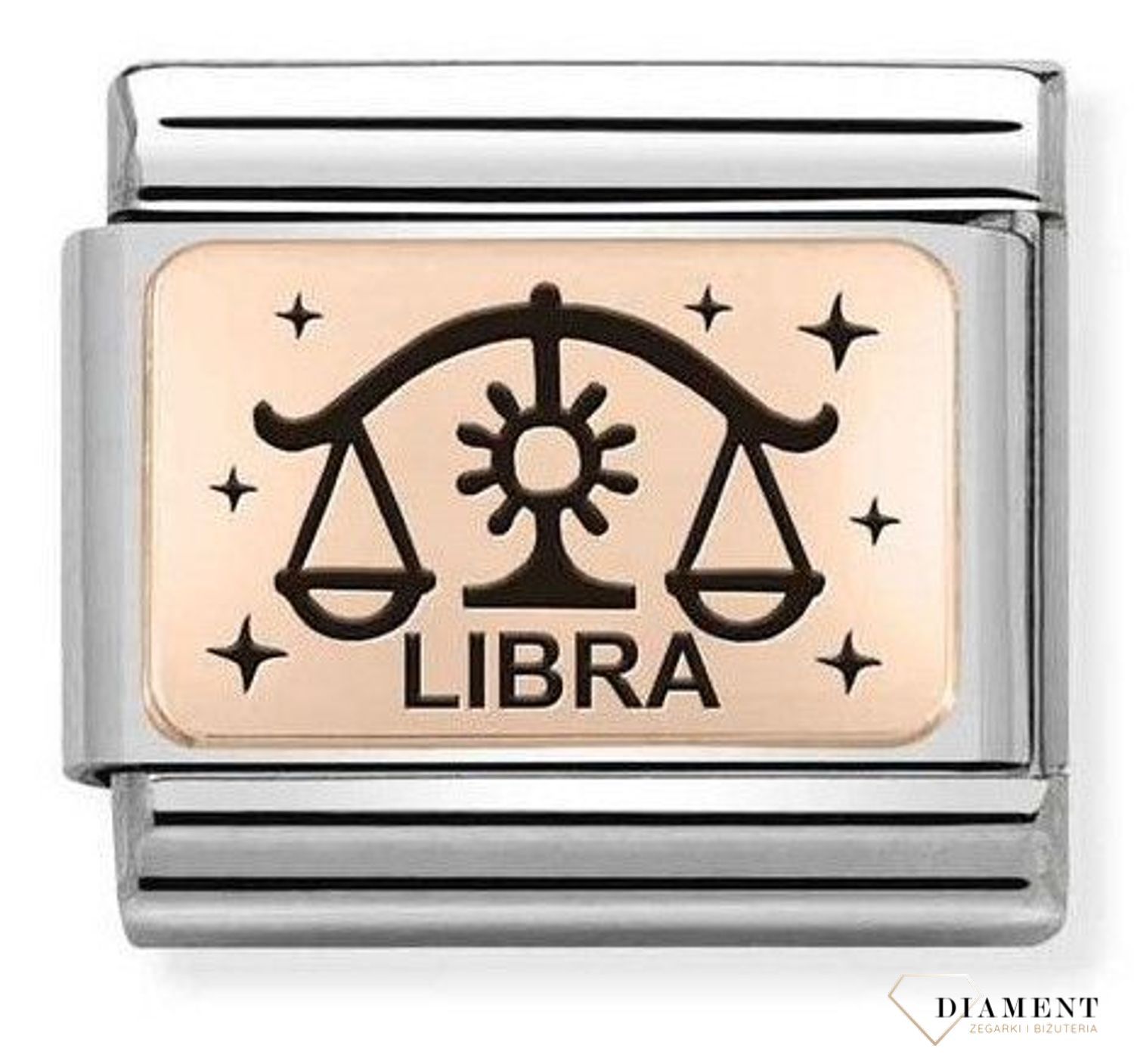 Nomination Link 9K zawieszka różowe złoto 'Waga' 430112 07 Zawieszki Nomination ✓ Wyjątkowy prezent ✓ Nomination ✓ Bransoletka Nomination ✓ Bransoletka ze stali ✓ Gwarancja najniższej ceny ✓ Zapraszamy!.jpg